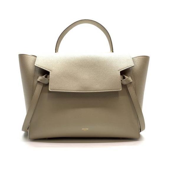 Celine Belt Handbag Shoulder Bag Mini Calfskin Beige Leather - Picture 1 of 8